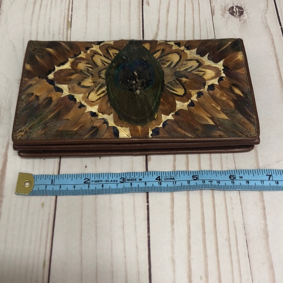 🌻 VTG Peacock Wallet Clutch Mini Purse - Picture 9 of 13